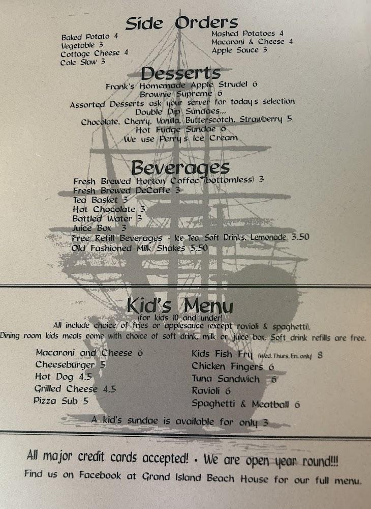 The Beach House Menu image 3
