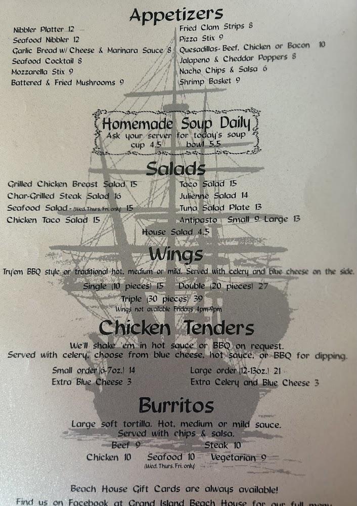 The Beach House Menu image 4
